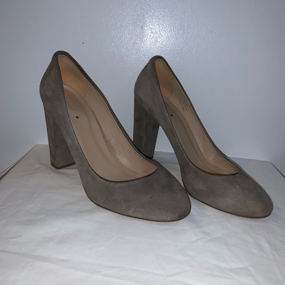 Grey suede shoes. J crew